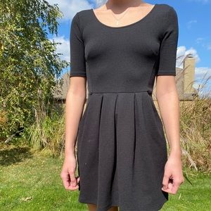 Nordstrom mini scoop neck black dress